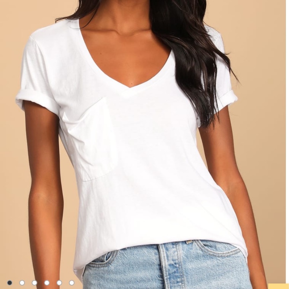 Z Supply white pocket tee size XS